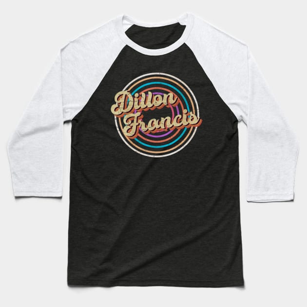 vintage circle line color Dillon Francis Baseball T-Shirt by KirikKikuk.Store